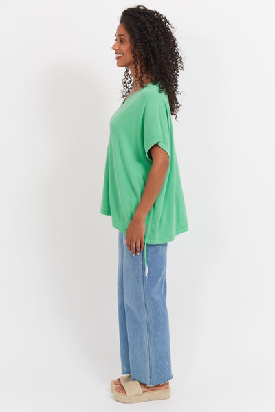 Haiti Tie Knit Top - Green