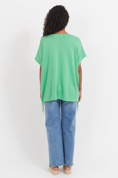 Haiti Tie Knit Top - Green