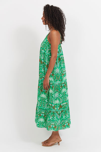 Haiti Tank Maxi Dress - Palms