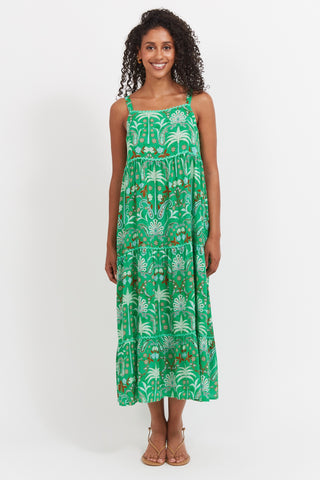 Haiti Tank Maxi Dress - Palms
