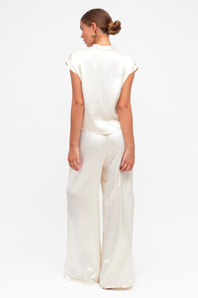 Adele Cross Front Top - Cream