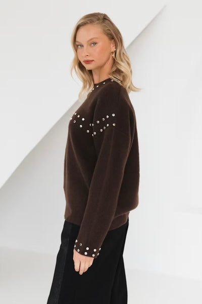 Rebecca Knit Jumper - Chocolate