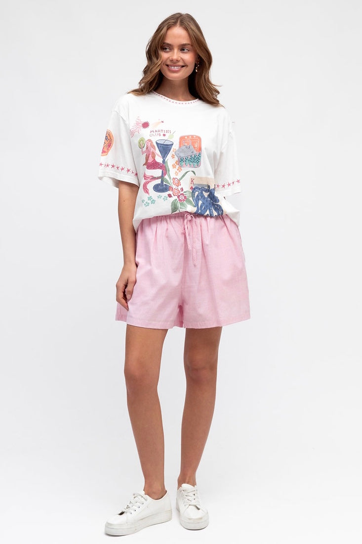 Martini Club Tee - White