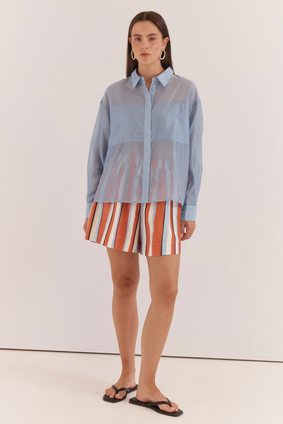 Val Oversized Shirt - Pale Blue