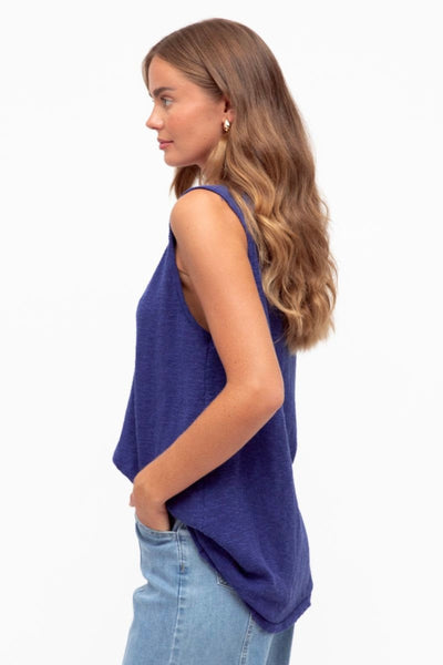 Abigail Knit Tank - Royal Blue