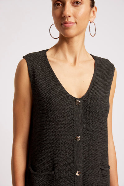 Maris Knit Vest - Black
