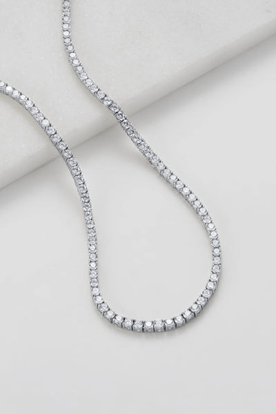 ~ Zafino Dani Tennis Necklace - Silver