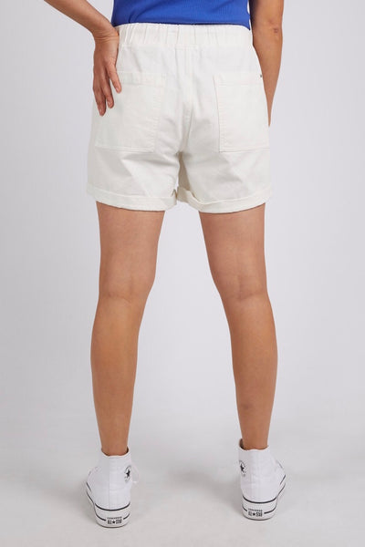 Emma Relaxed Denim Short - Vintage White