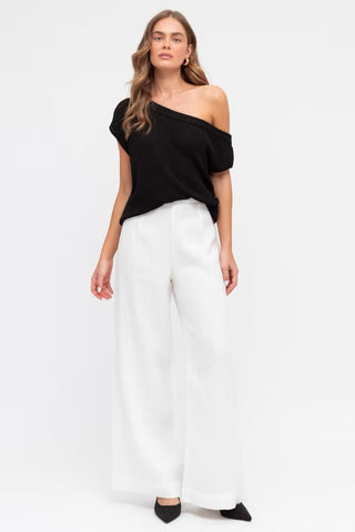 Ada Off The Shoulder Knit - Black