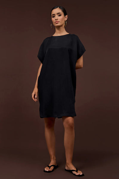 Joy Cupro Dress - Black