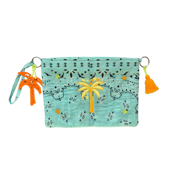 ~ Zoda Cotton Bag -  Aqua