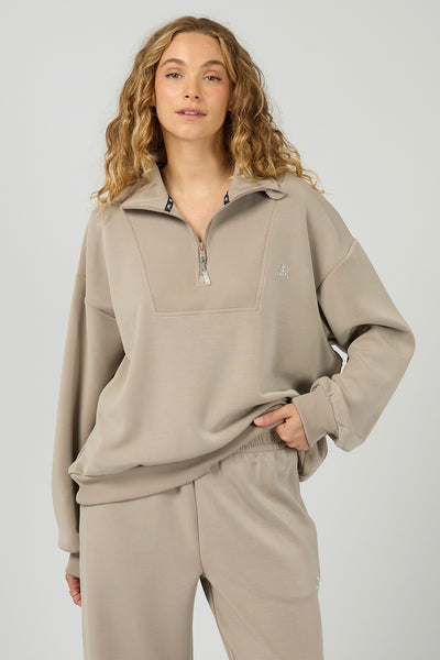 Luxe Active 1/4 Zip - Stone