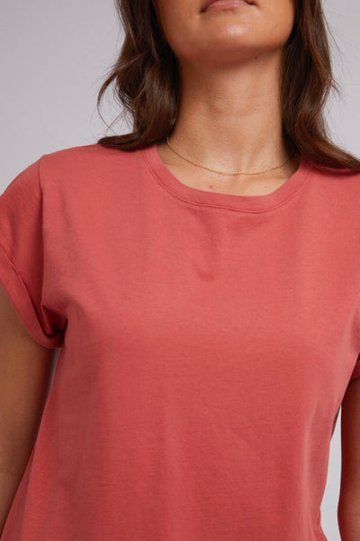 Lucy Washed Tee - Terracotta