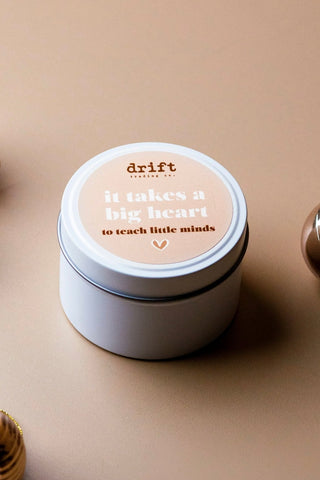 ~~ Drift Trading Co. Teacher Candle - Big Heart - Coconut & Tahitian Lime