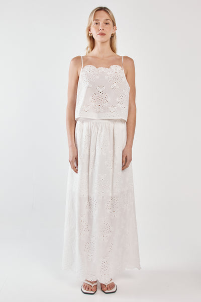 Ani Full Skirt - White