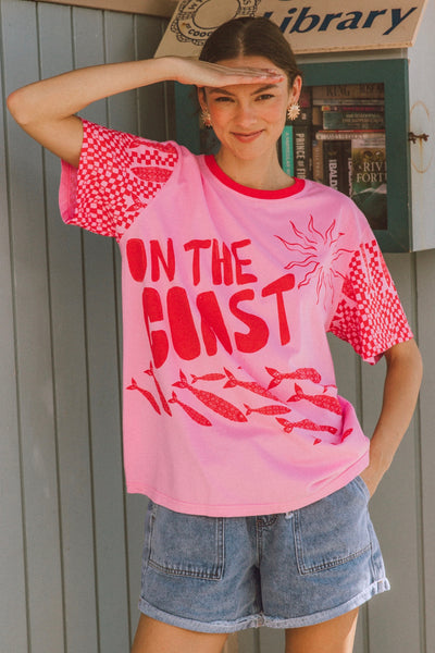On The Coast Tee - Pink