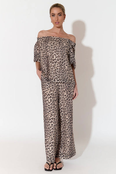 Harper Leopard Print Pant - Print