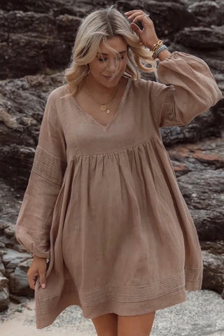 Marley Linen Dress - Tan