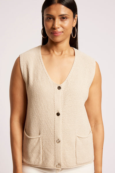 Maris Knit Vest - Tusk