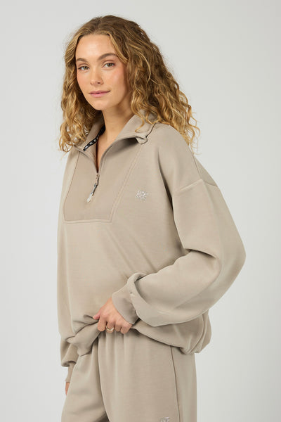 Luxe Active 1/4 Zip - Stone