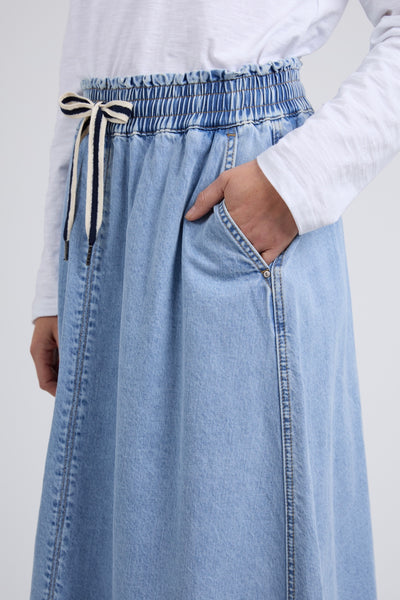 Greta Denim Skirt - Light Blue Wash