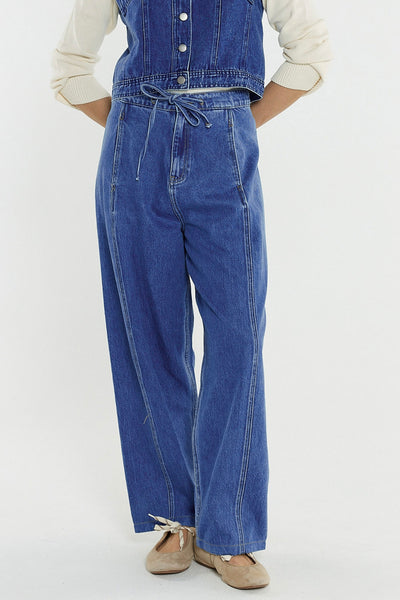 Aveline Barrel Leg Jean - Classic Blue