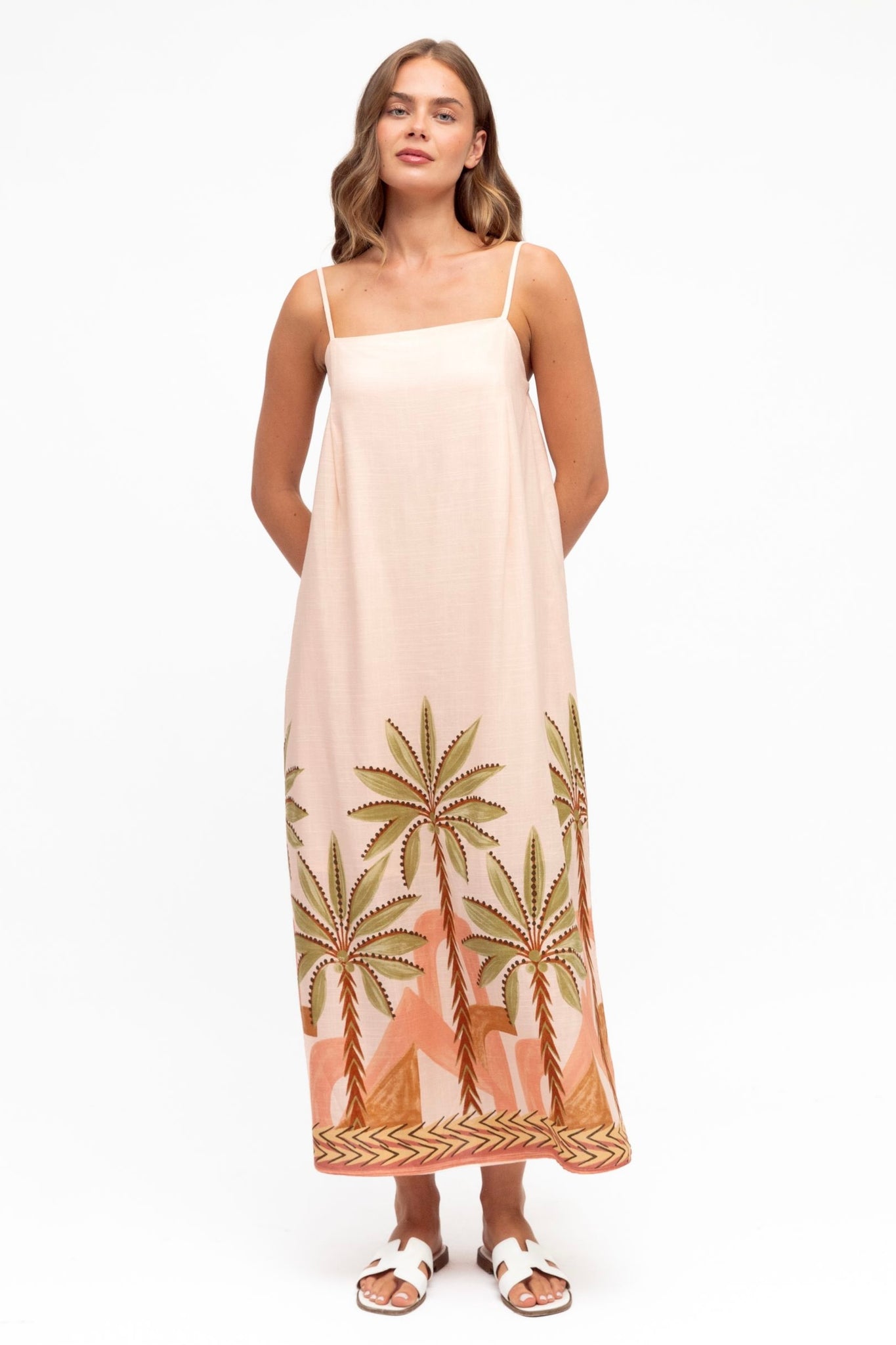 Amalia Maxi Dress - Palm Print