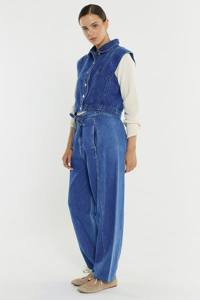 Aveline Barrel Leg Jean - Classic Blue