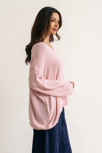 Adelaide Slouch Knit - Baby Pink