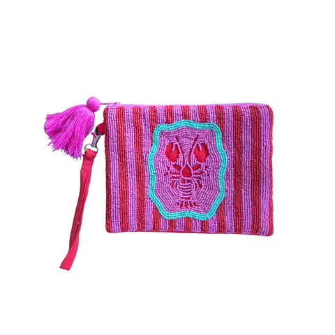 ~ Zoda Beaded Purse - Lobster