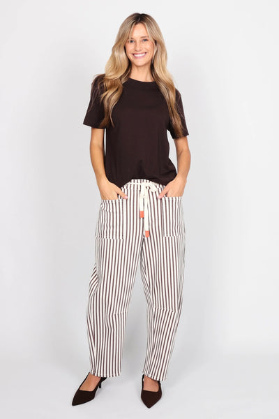 Carter Barrel Jeans - Chocolate Stripe