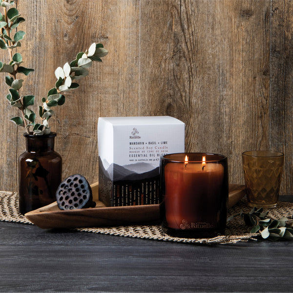 ~ Urban Rituelle Equilibrium Scented Soy Candle - Mandarin, Basil & Lime