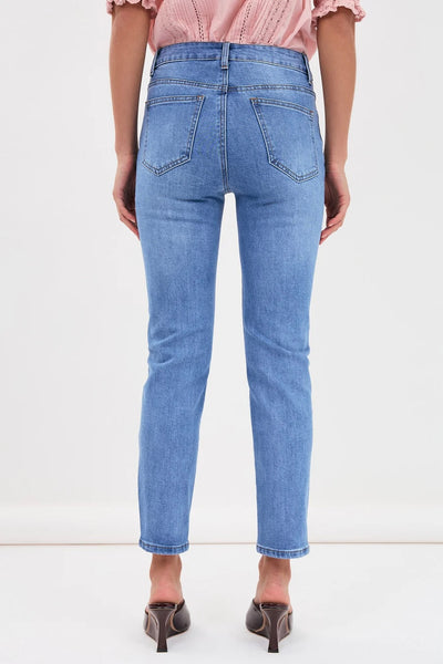 Lizzie Slim Leg Jean - Mid Wash
