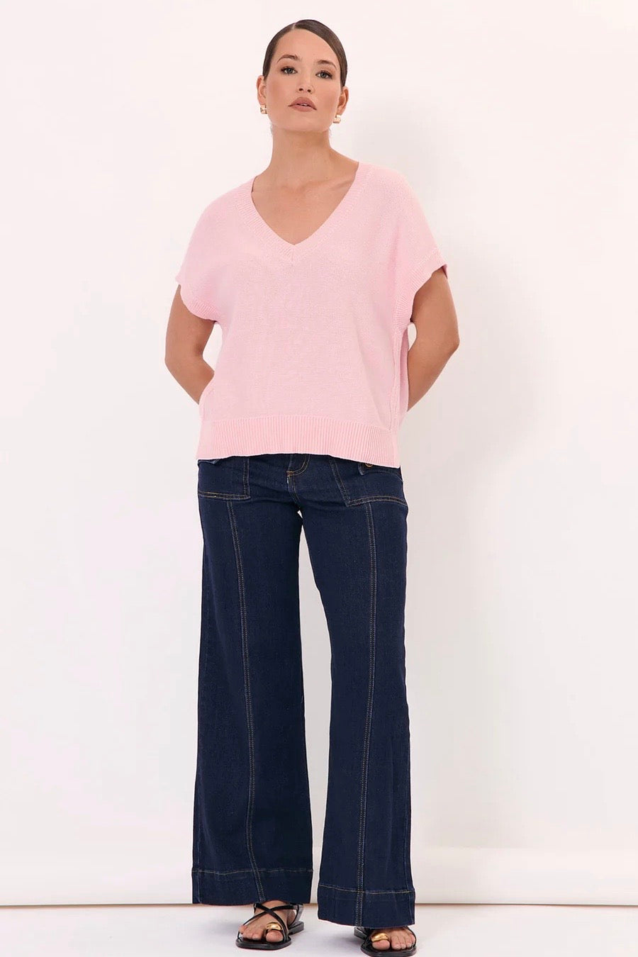Samara Cotton Knit Top - Pink
