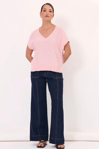 Samara Cotton Knit Top - Pink