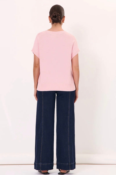 Samara Cotton Knit Top - Pink