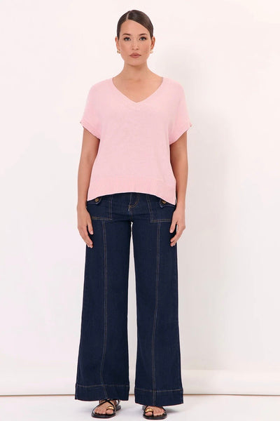 Samara Cotton Knit Top - Pink