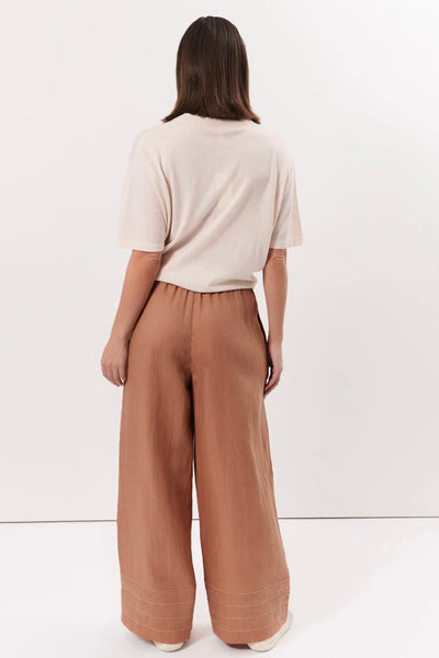Josie Linen Pant - Tan