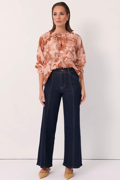Freya Floral Long Sleeve Top - Floral