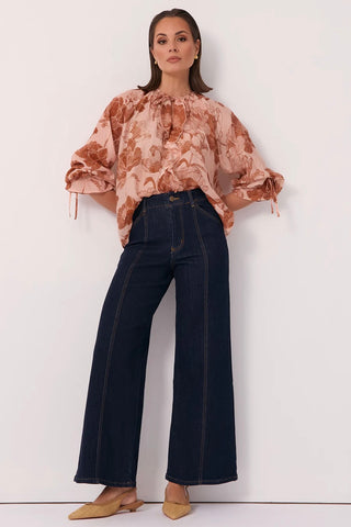 Freya Floral Long Sleeve Top - Floral