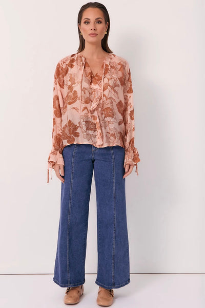 Freya Floral Long Sleeve Top - Floral
