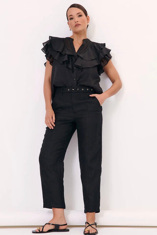 Micky Frill Top - Black