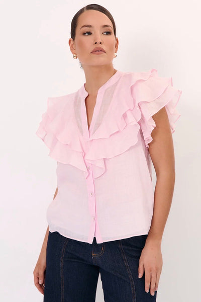Micky Frill Top - Pink