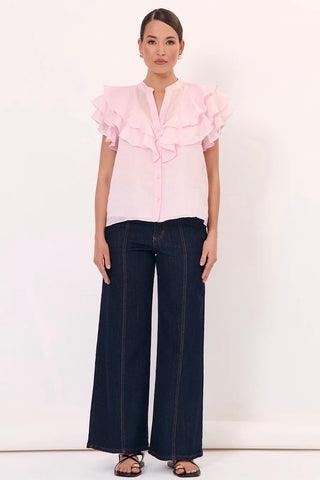 Micky Frill Top - Pink