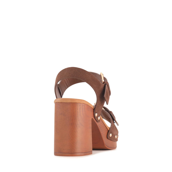 ~~~ LOS CABOS Anastasia Heel - Chestnut Suede