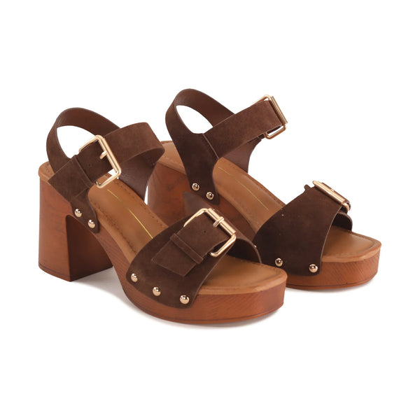 ~~~ LOS CABOS Anastasia Heel - Chestnut Suede