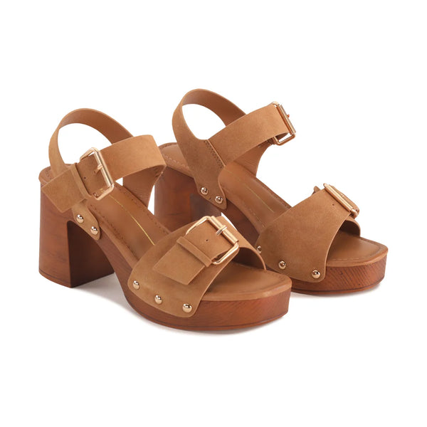 ~~~ LOS CABOS Anastasia Heel - Pecan Suede