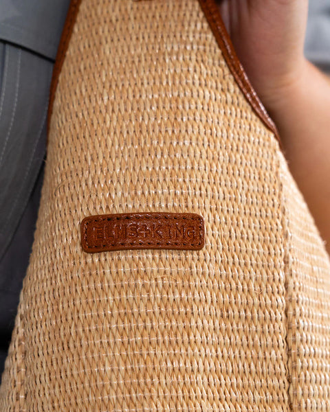 ~ ELMS+KING Arcadia Tote - Tan Pebble/Natural Weave