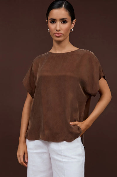 Joy Cupro Top - Chocolate