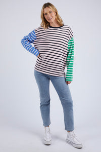 Sally Stripe L/S Tee - Pinkaboo